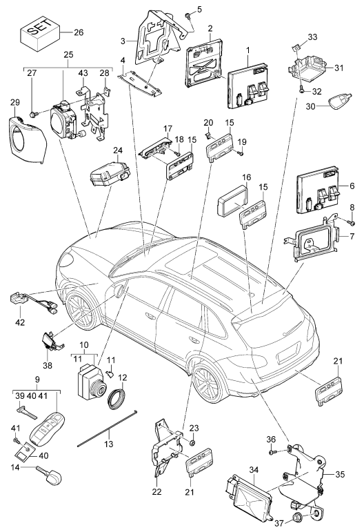 901-004 - Calculateurs
Partie avant
Partie arriere du vehicule
Emetteur manuel
Contact-demarreur
Calculateur pour
ouverture de porte de garage
regulation des distances
Unité de réception
Chauffage d'appoint
Calculateur electronique pour
assistant changement de voie
D             >> -    MJ 2014