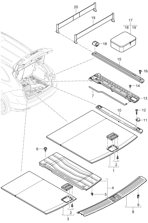 807-050 - Revetement
Coffre/Compartiment charge
Elements carross.amovibles
Dispositif de chargement