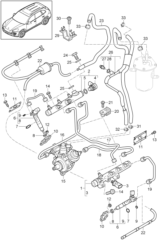 107-035 - Rampe d'injection
conduite de carburant
Injecteur haute pression