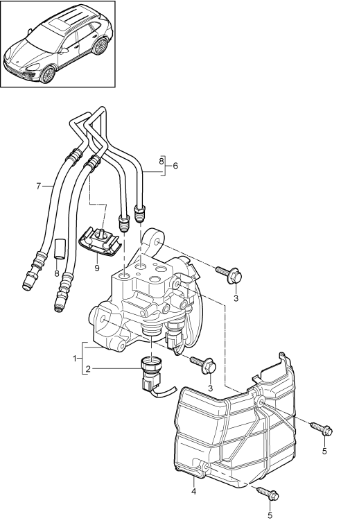 501-005 - Barre stabilisatrice
Bloc de valves
Conduite a pression
conduite de retour