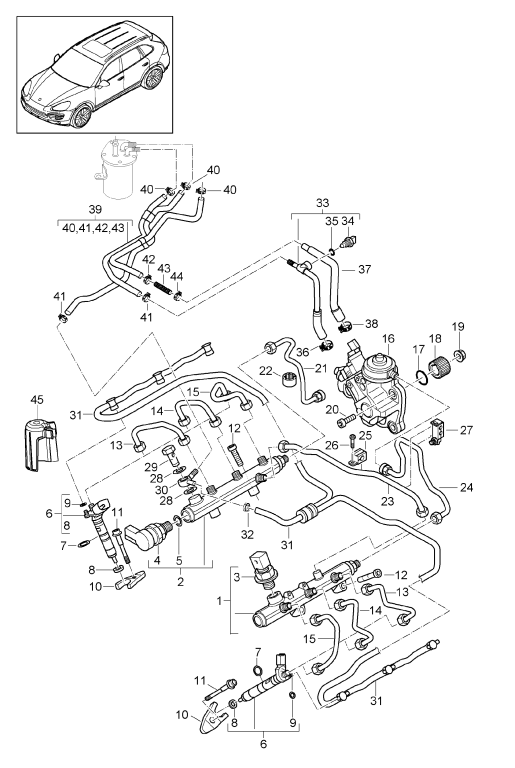 107-037 - Rampe d'injection
Injecteur haute pression
pompehaute pression
conduite de carburant