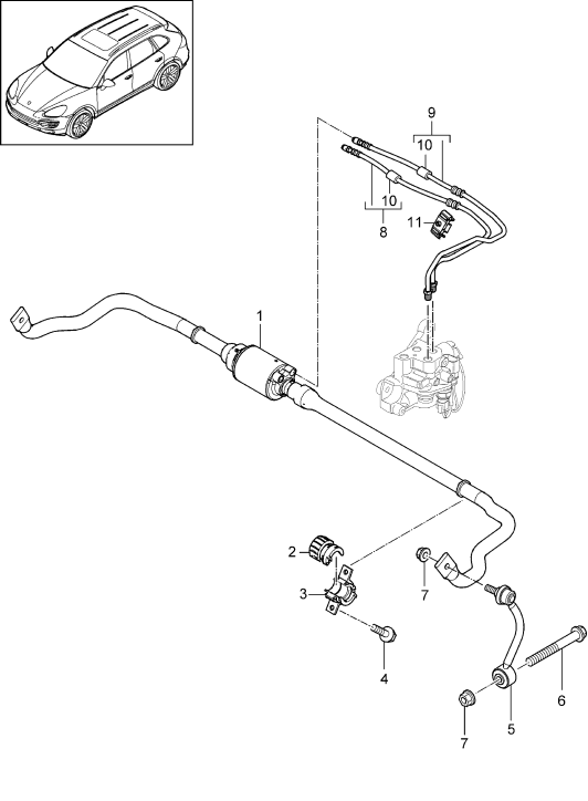 501-004 - Barre stabilisatrice
Conduite flexible