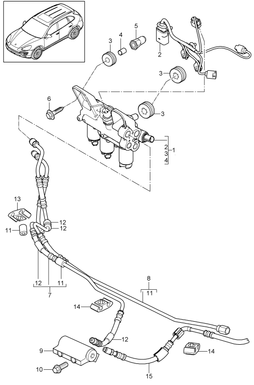 402-020 - Barre stabilisatrice
Bloc de valves
Distributeur
Conduite a pression