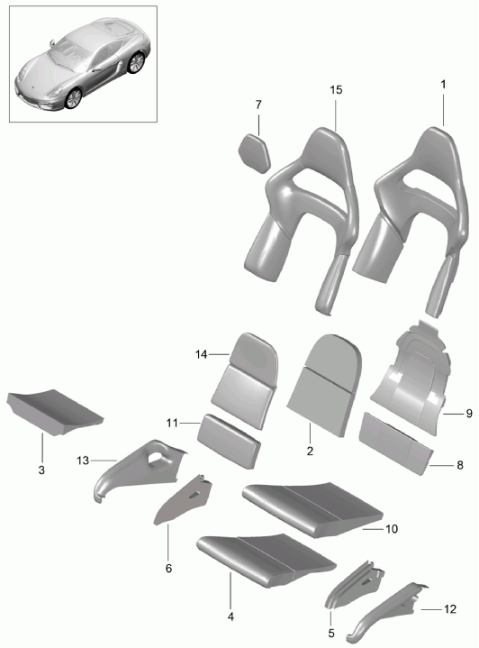 817-062 - Partie en mousse
garniture siege et dossier
Assise et dossier
siegebaquet