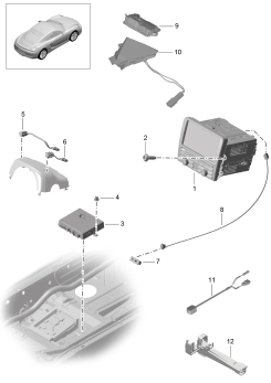 911-000 - Unite de commande
Systeme de navigation
Unite radio
Unite de reception pour
reception TV
micro