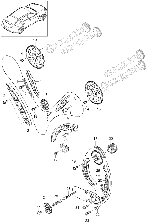 103-080 - Chaîne de distribution
glissiere
tendeur de chaine
Pignon de chaine