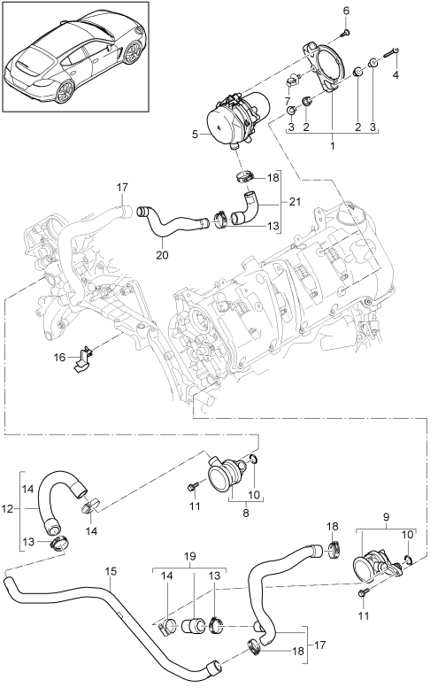 108-000 - Syst. epuration gaz d'echap.
avec injection air secondaire