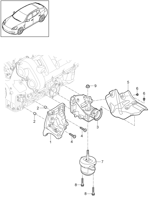 109-030 - Suspension de moteur
Console moteur
palier de moteur