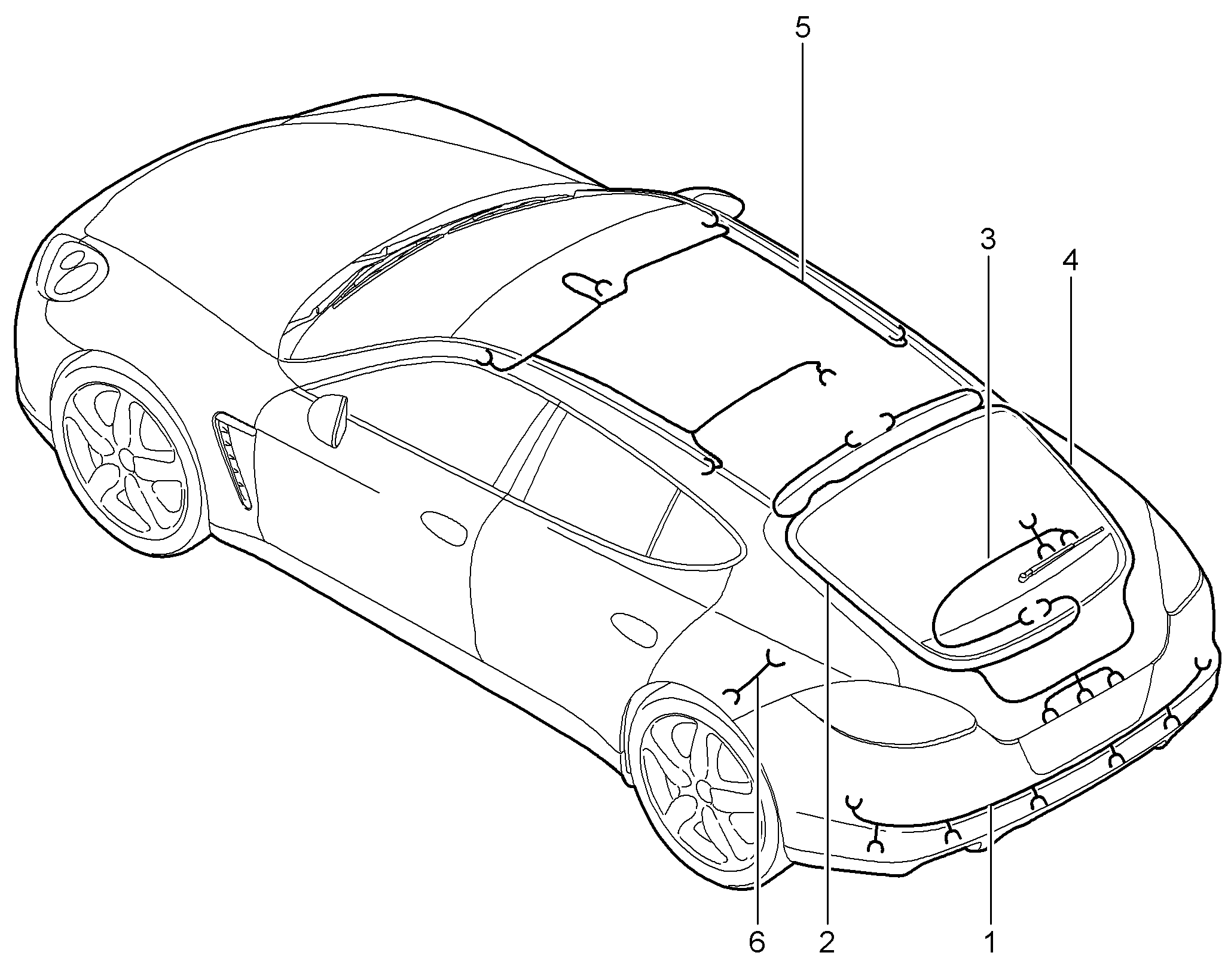 ② COMMUTATEUR FREIN A MAIN ELECTRIQUE Porsche Panamera (970