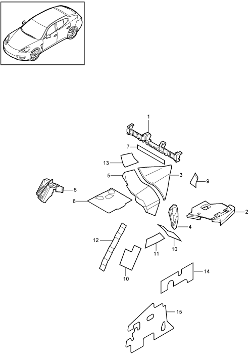 807-076 - Insonorisation
Revetement
pour coffre a bagages
Partie arriere du vehicule