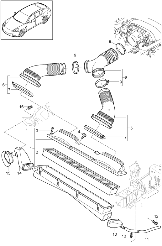 106-020 - Filtre a air avec pieces
de raccordement