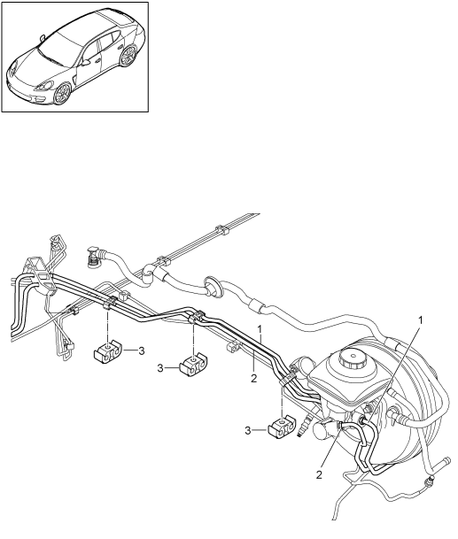 604-005 - Conduite de frein
Partie avant