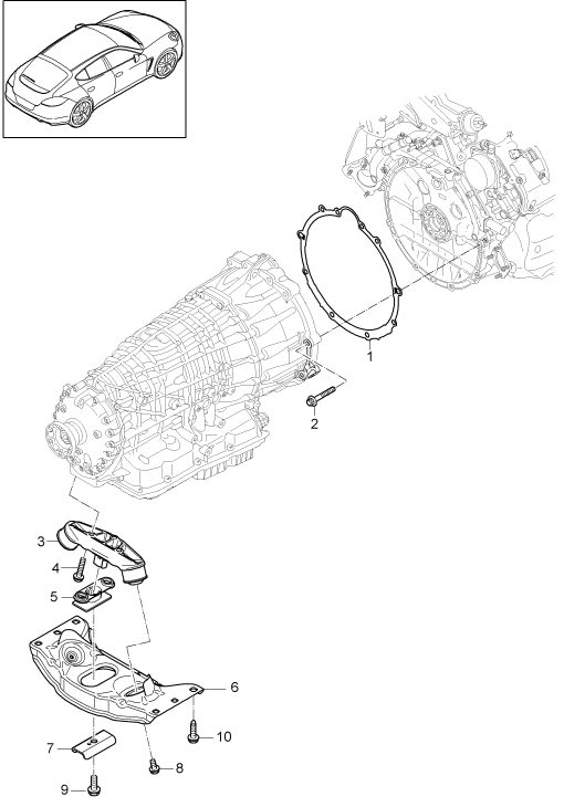 306-000 - pieces de fixation p. moteur
et bv
support de bv