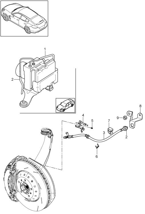 604-010 - Conduite de frein
Essieu avant