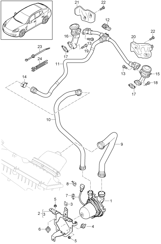 108-010 - Syst. epuration gaz d'echap.
avec injection air secondaire