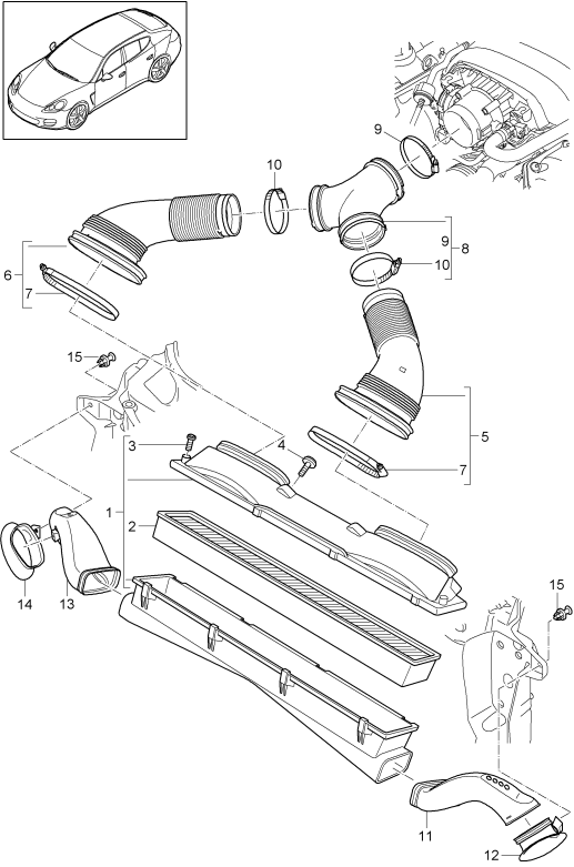 106-000 - Filtre a air avec pieces
de raccordement