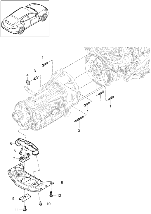 306-010 - pieces de fixation p. moteur
et bv
support de bv