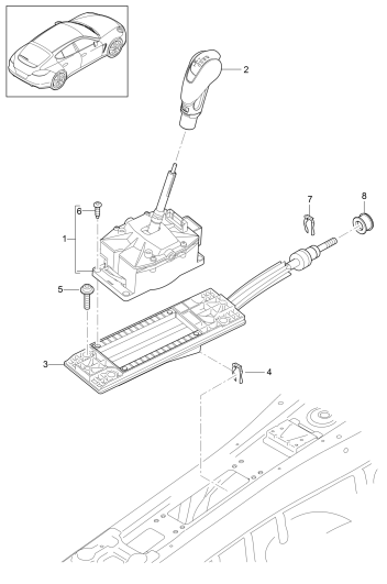 701-005 - levier selecteur
- PDK -
Tiptronic
Boite de vitesses