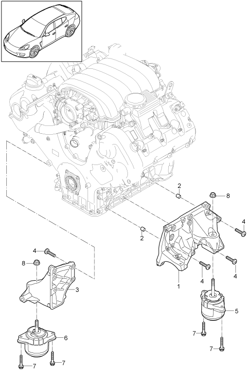 109-040 - Suspension de moteur
Console moteur
palier de moteur