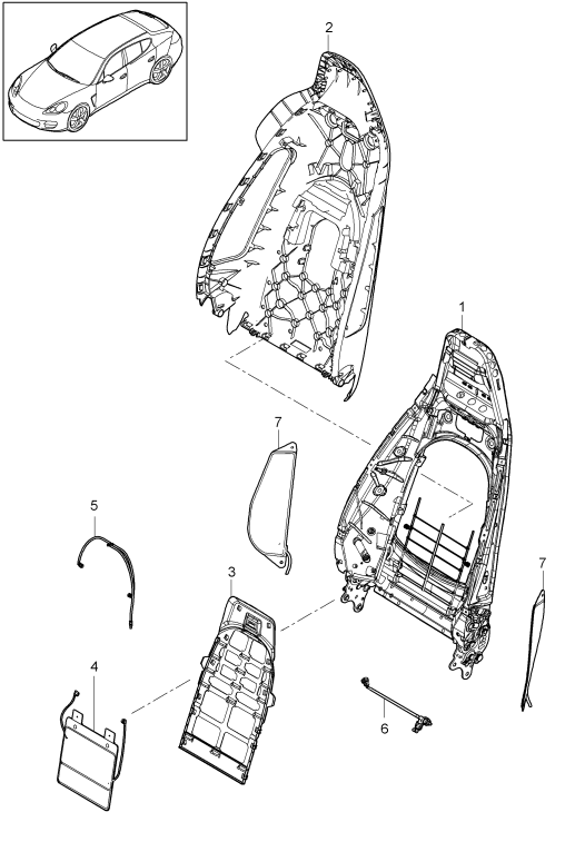 817-014 - Coquille de dossier
cadre de dossier
siege sport