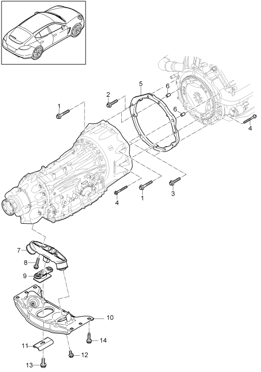 306-020 - pieces de fixation p. moteur
et bv
support de bv