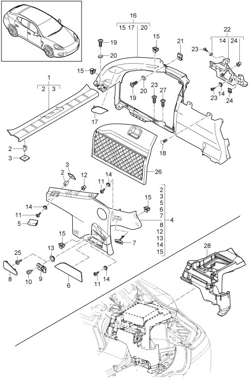 807-037 - Garnitures
Coffre/Compartiment charge
pour vehicules avec
transmission hybride
D -    MJ 2012>>