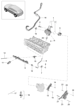 107-055 - Rampe d'injection
Injecteur haute pression
pompehaute pression