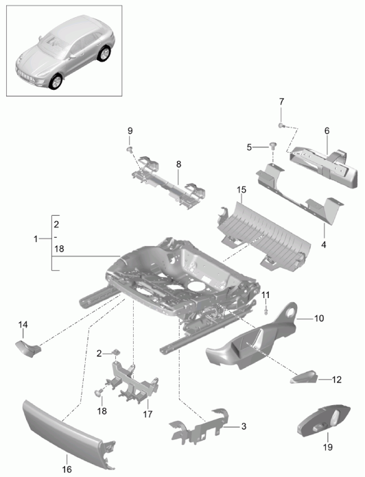 817-005 - cadre de siege
Elements carross.amovibles
Cache