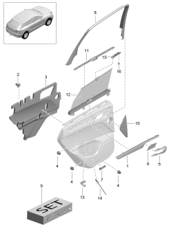 808-090 - Elements carross.amovibles
Garniture de porte