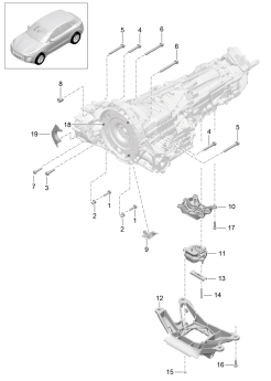 306-020 - pieces de fixation p. moteur
et bv
support de bv