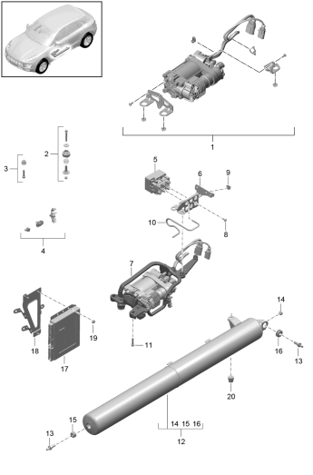 606-000 - Correcteur d'assiette
Compresseur
Accumulateur de pression
Calculateur