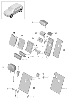 817-050 - Deverrouillage du dossier
Elements carross.amovibles
Appuie-tete