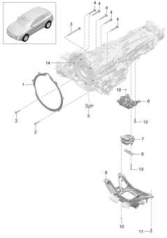 306-000 - pieces de fixation p. moteur
et bv
support de bv