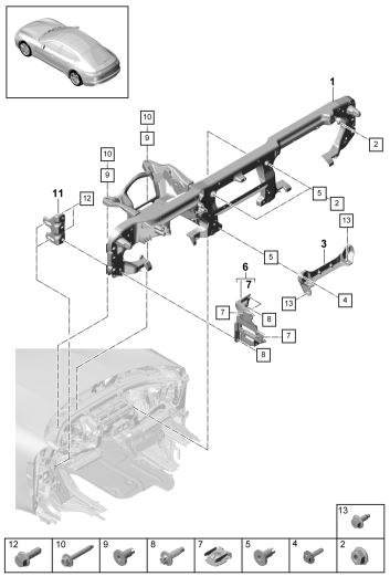 809-020 - Support de montage
Support
Garniture du tableau de bord