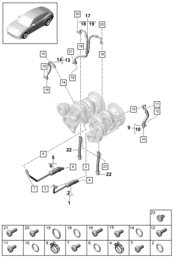 202-035 - Refroidisseur a refrigerant
pour turbocompresseur
conduite de pression d'huile
pour
Turbocompresseur a gaz d'ech.