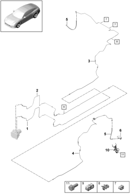 604-020 - Conduite de frein
Bas de caisse
et
Essieu arriere