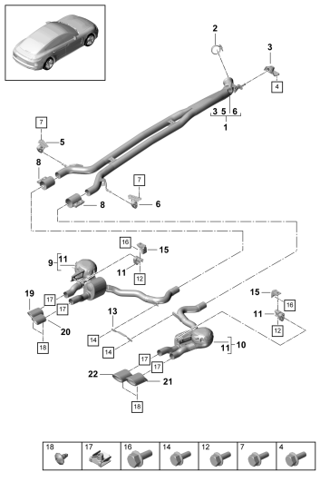 203-035 - systeme d'echappement
Version sport
Silencieux de detente
Silencieux de sortie
Sortie d'échappement