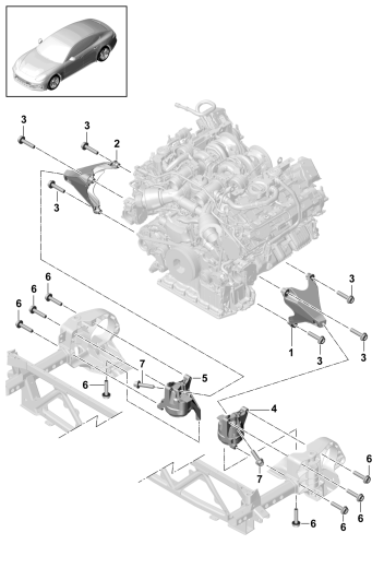 109-010 - Suspension de moteur
Console moteur
palier de moteur