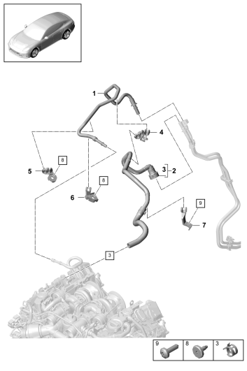 201-040 - conduite de carburant
Compartiment moteur