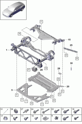 401-000 - cadre auxiliaire
Traverse
Tole de protection