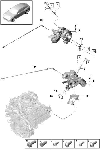 202-015 - Turbocompresseur a gaz d'ech.
détecteur de température