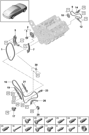 103-075 - Chaîne de distribution
glissiere
tendeur de chaine