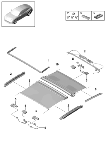 811-005 - toit coulissant verre
Elements carross.amovibles