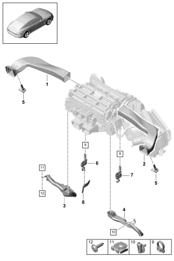 813-090 - guidage d'air
Climatiseur
tableau de bord