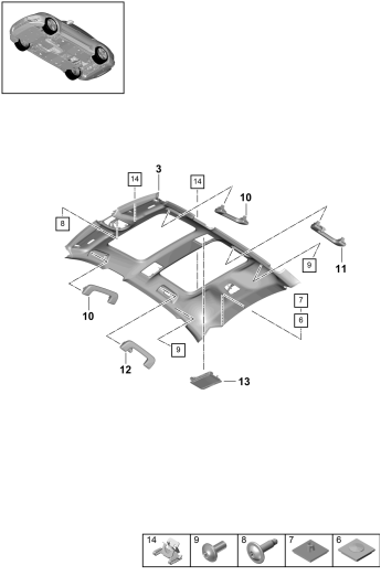 807-016 - Ciel de pavillon
Elements carross.amovibles