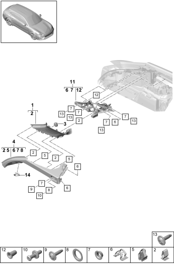 807-042 - Garnitures
montant d
Coffre/Compartiment charge