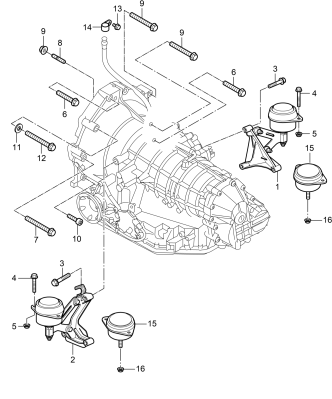 370-000 - Tiptronic
palier de bv
Vis de fixation
moteur