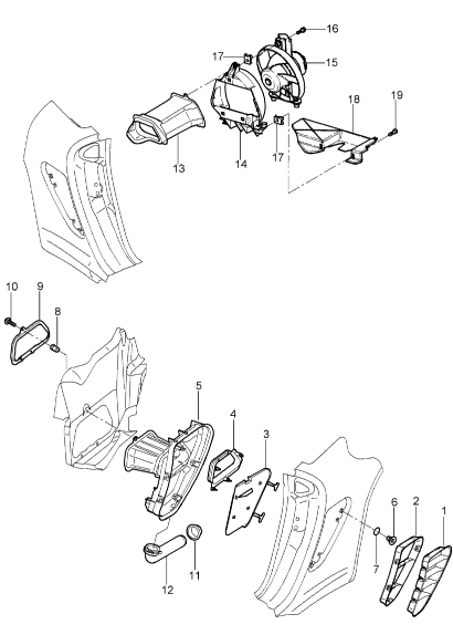 801-080 - guidage d'air
Ventilation
Compartiment moteur