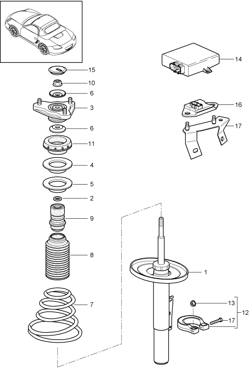 402-000 - suspension
Jambe d'amortisseur complete