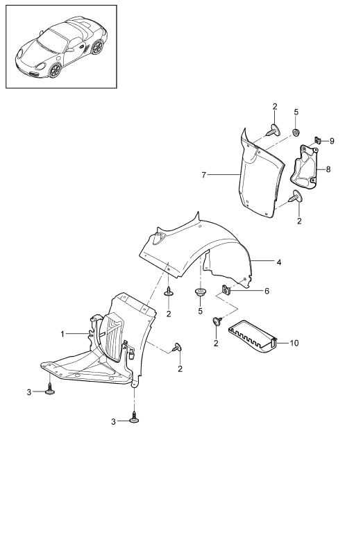 801-075 - Garnitures
pour
passage de roue